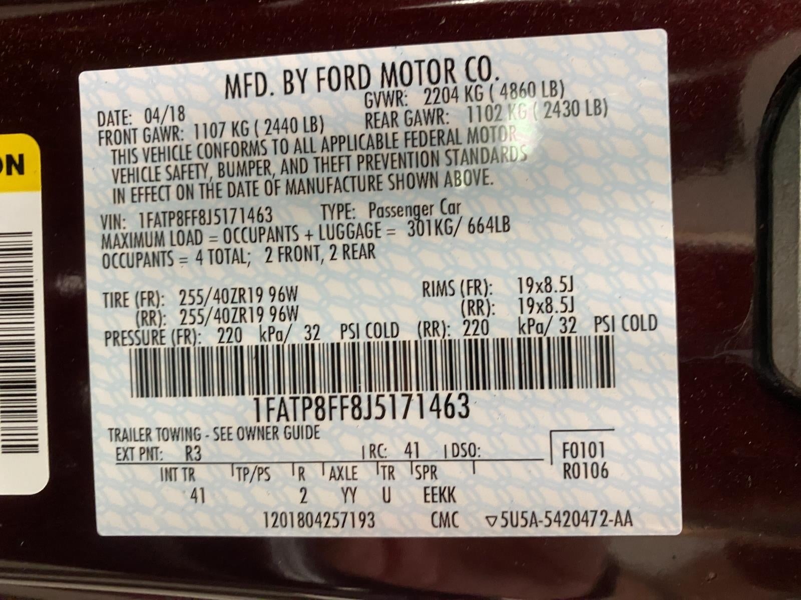 2018 Ford Mustang GT Premium Convertible