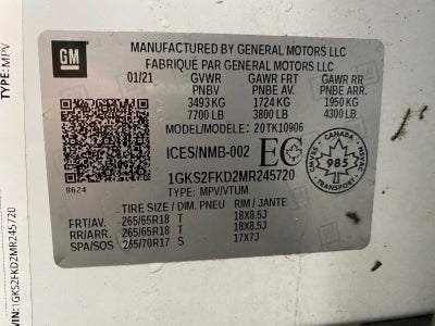 2021 GMC Yukon XL 4WD 4dr SLE