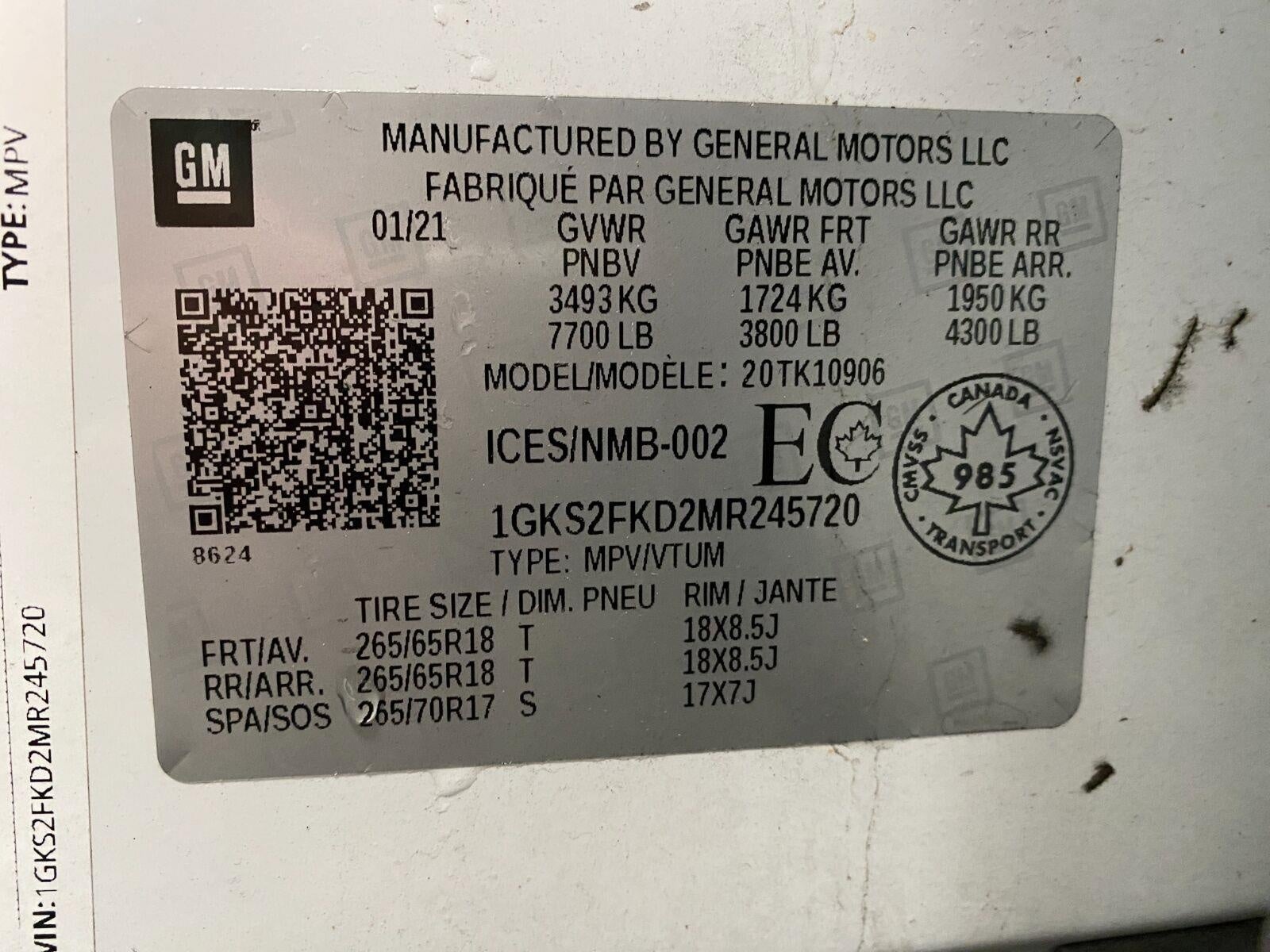 2021 GMC Yukon XL 4WD 4dr SLE