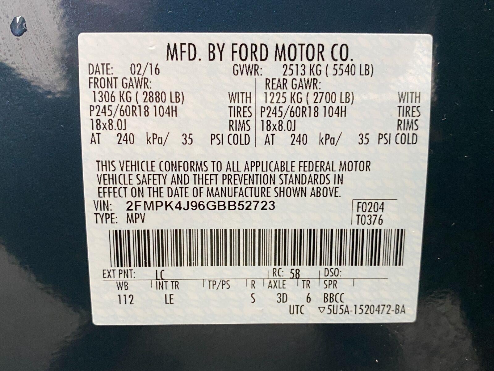 2016 Ford Edge 4dr SEL AWD