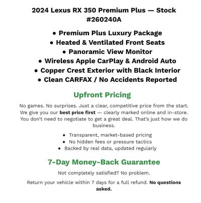 2024 Lexus RX RX 350 FWD