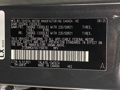 2025 Lexus RX UTILITY