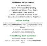2025 Lexus RX UTILITY