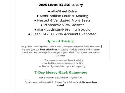 2025 Lexus RX UTILITY