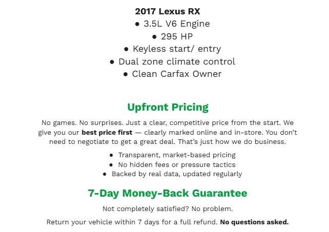 2017 Lexus RX RX 350 AWD