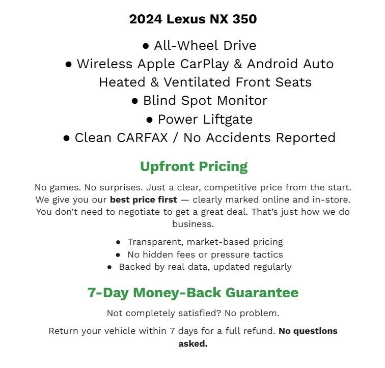 2024 Lexus NX NX 350 Luxury AWD