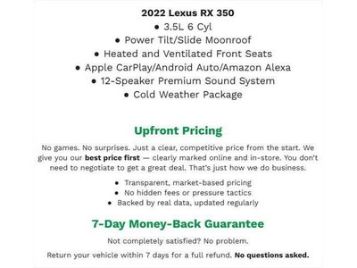 2022 Lexus RX RX 350 AWD