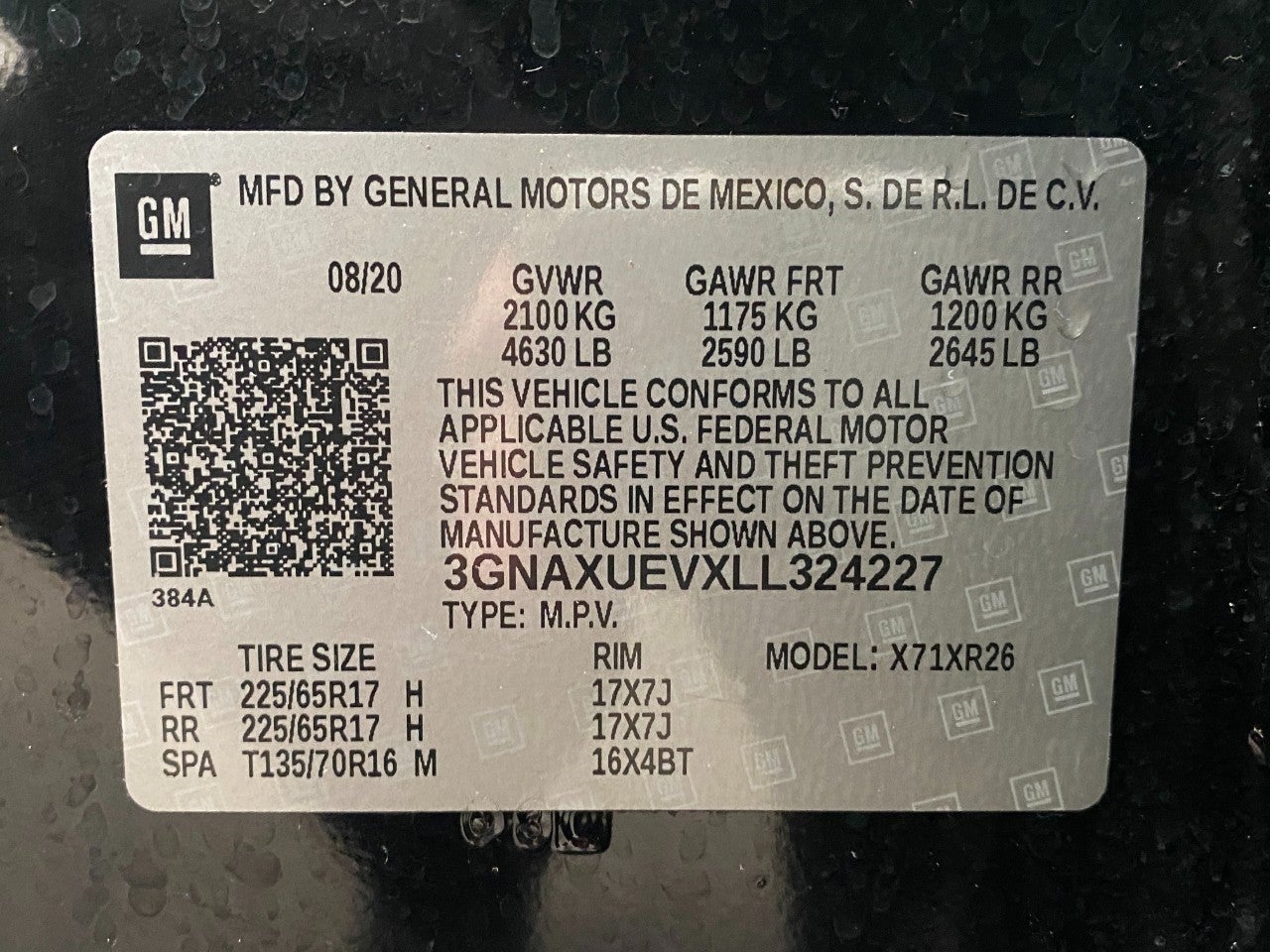 2020 Chevrolet Equinox AWD 4dr LT w/1LT