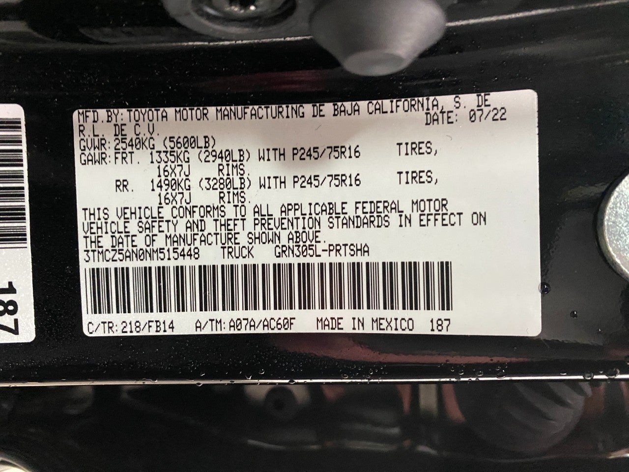 2022 Toyota TACOMA 4WD DOUBLE CAB