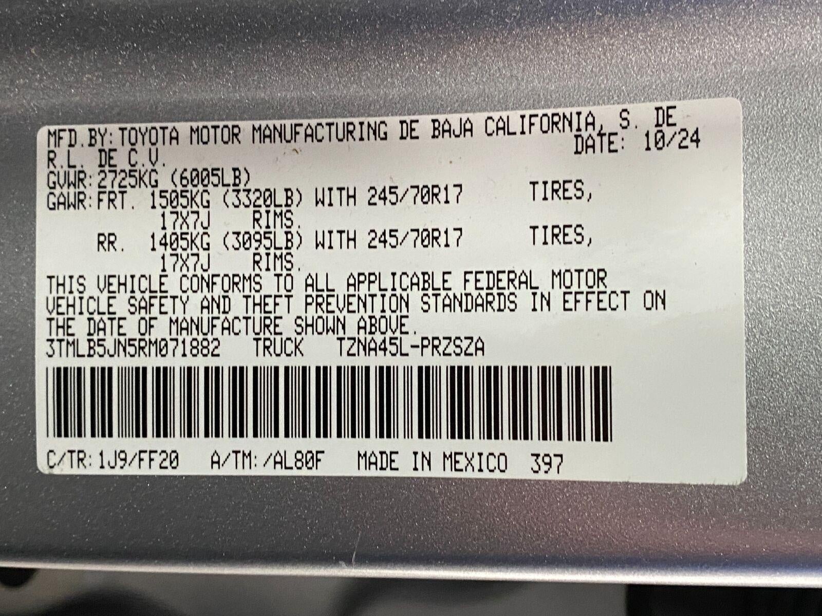 2024 Toyota TACOMA 4WD SR5