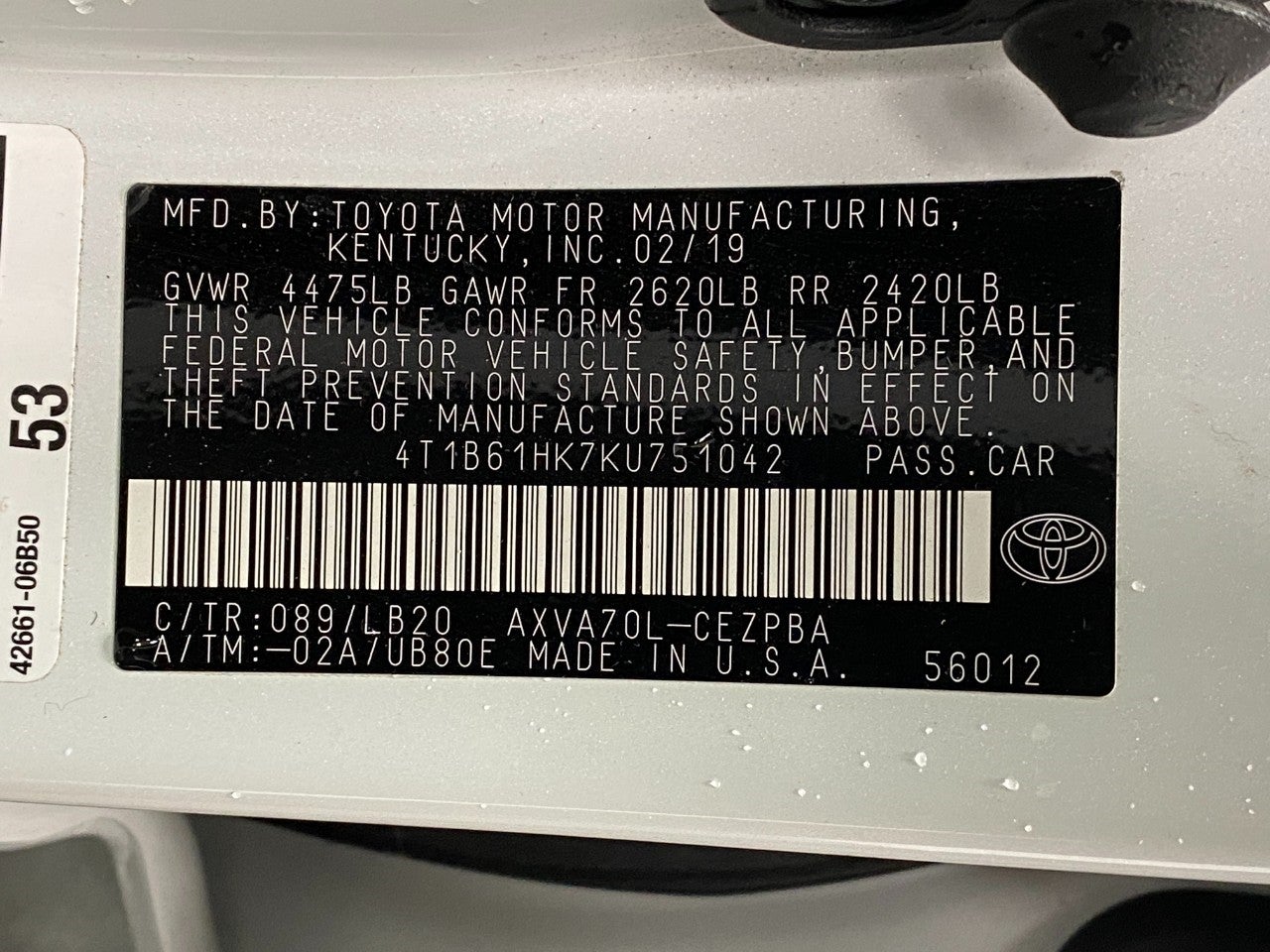 2019 Toyota Camry XSE Auto