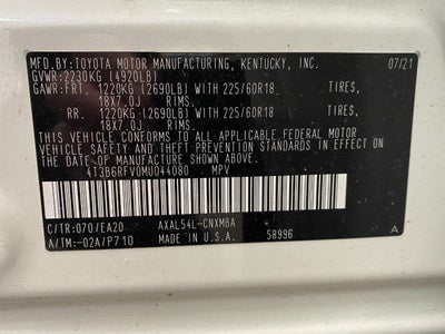 2021 Toyota RAV4 SPORT UTILITY