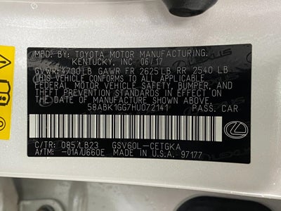 2017 Lexus ES ES 350 FWD