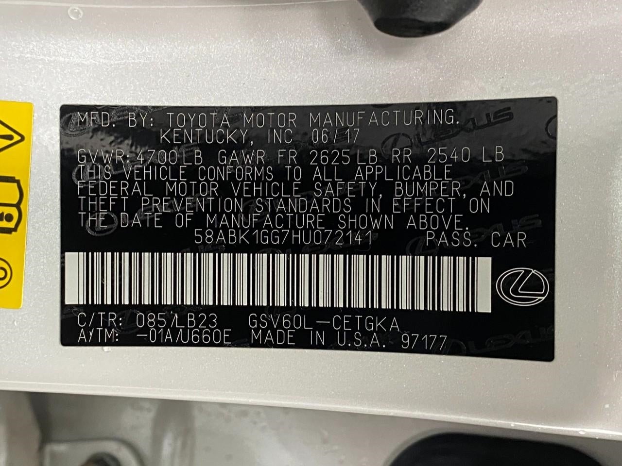 2017 Lexus ES ES 350 FWD