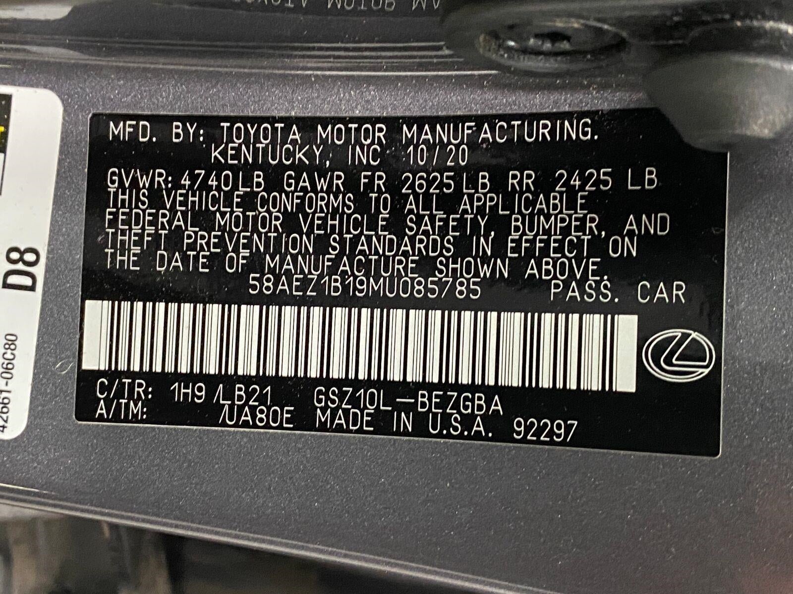 2021 Lexus ES ES 350 Luxury FWD