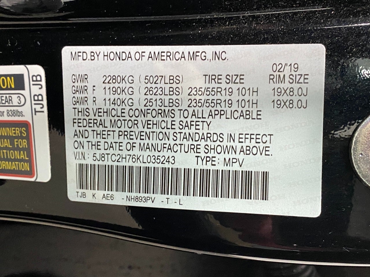 2019 Acura RDX AWD w/Advance Pkg