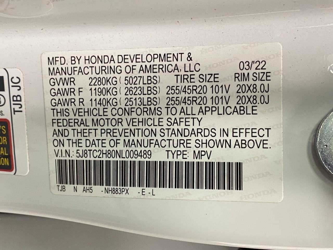 2022 Acura RDX SH-AWD w/A-Spec Advance Package