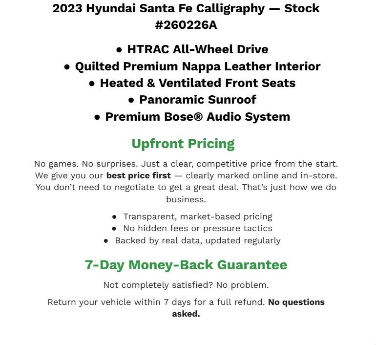 2023 Hyundai Santa Fe Calligraphy AWD