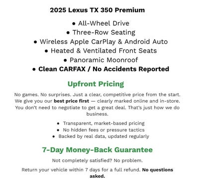 2025 Lexus TX TX 350 Premium AWD