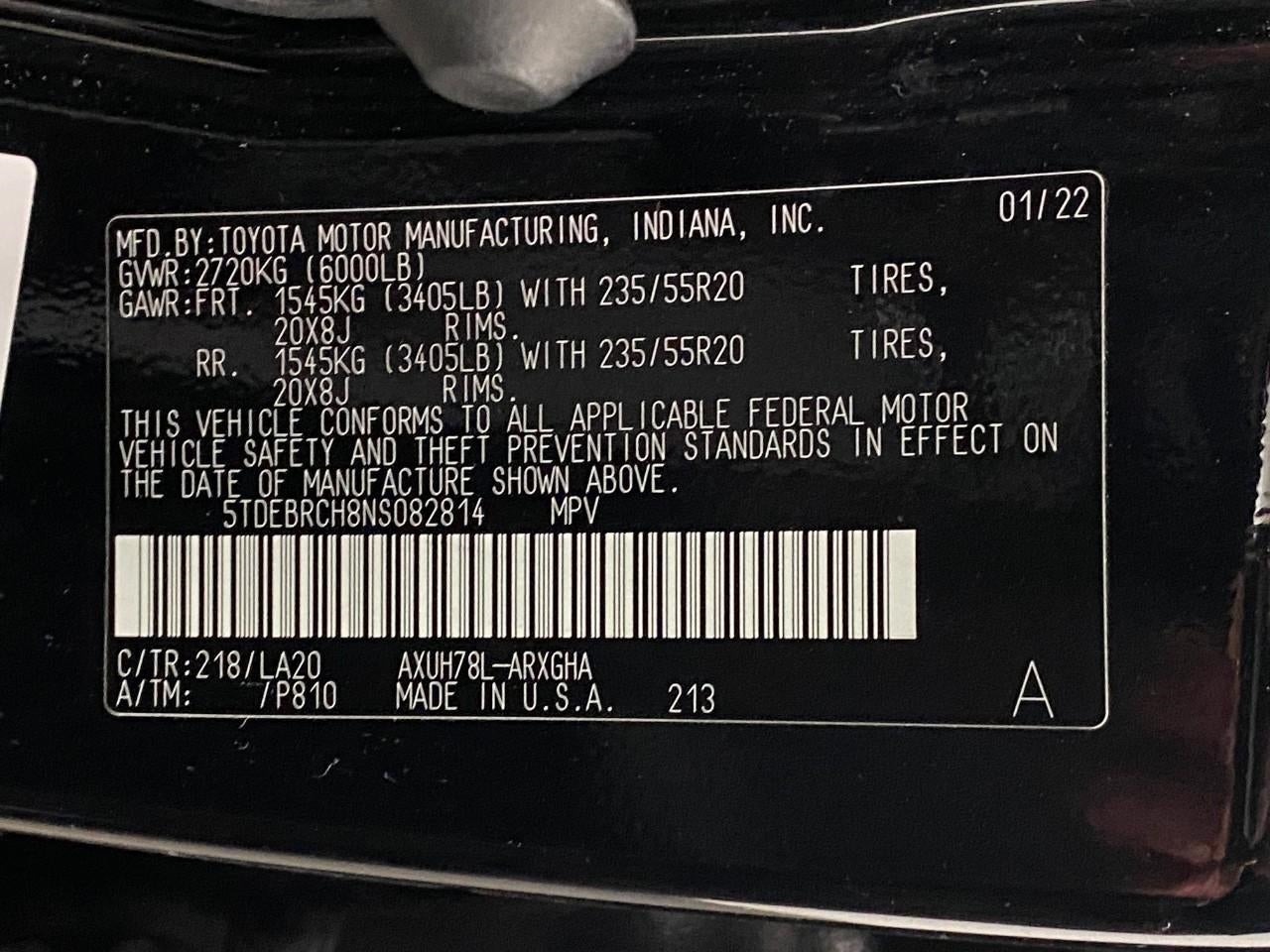 2022 Toyota Highlander Hybrid Platinum AWD