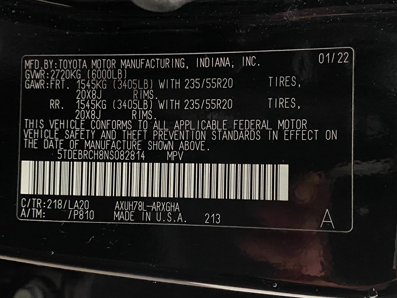 2022 Toyota Highlander Hybrid Platinum AWD