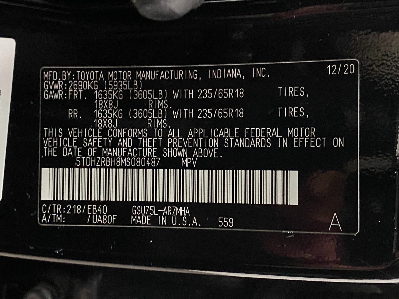 2021 Toyota Highlander XLE AWD