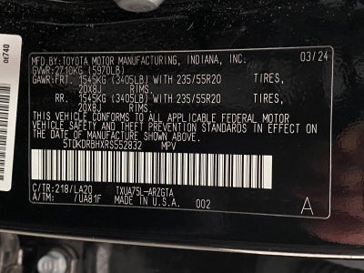 2024 Toyota Highlander Platinum AWD