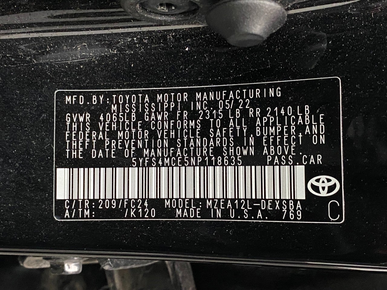2022 Toyota Corolla SE CVT