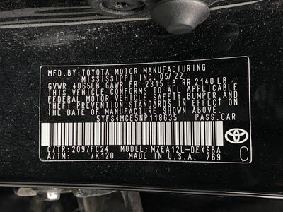 2022 Toyota Corolla SE CVT