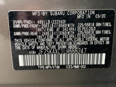 2020 Subaru Forester Touring CVT