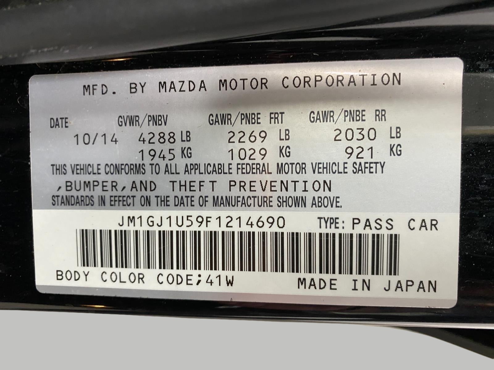 2015 Mazda Mazda6 4dr Sdn Auto i Sport