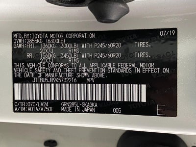 2019 Toyota 4Runner SR5 4WD