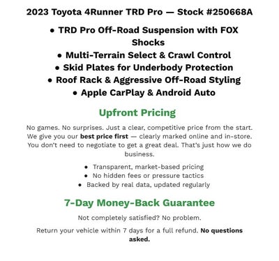 2023 Toyota 4Runner TRD Pro 4WD