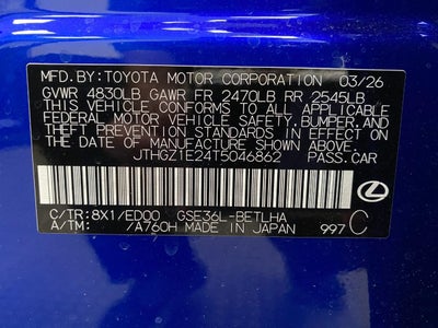 2026 Lexus IS IS 350 F SPORT AWD