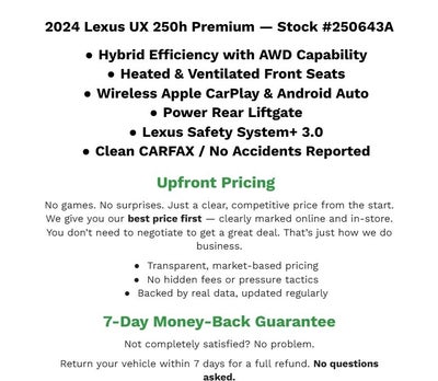 2024 Lexus UX UX 250h Premium AWD