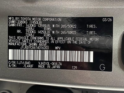 2026 Lexus LX LX 700h Luxury 4WD