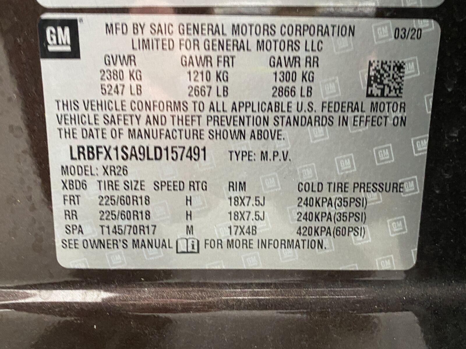2020 Buick Envision AWD 4dr Preferred