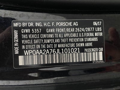 2018 Porsche PANAMERA Base