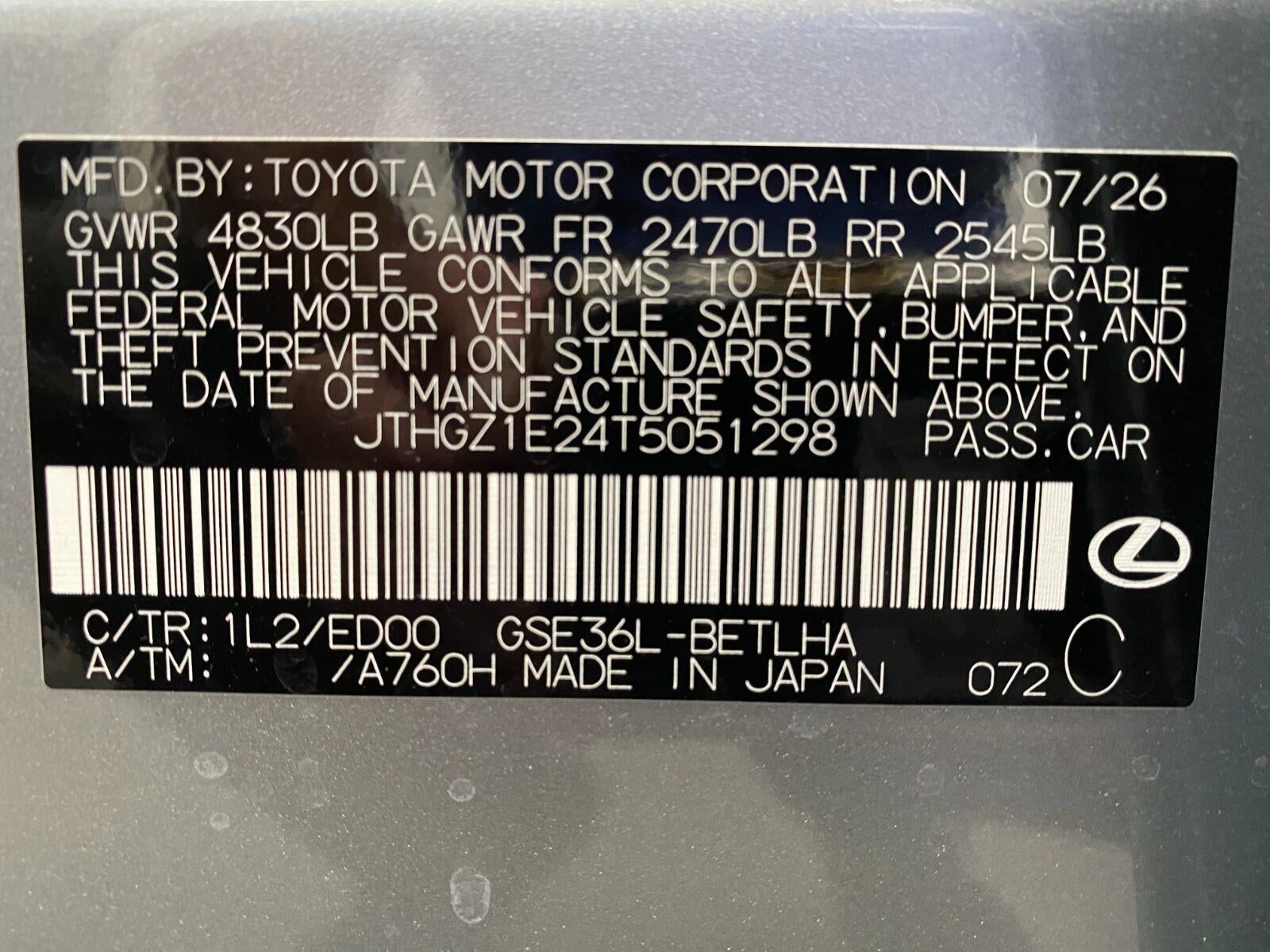 2026 Lexus IS 350 F SPORT AWD