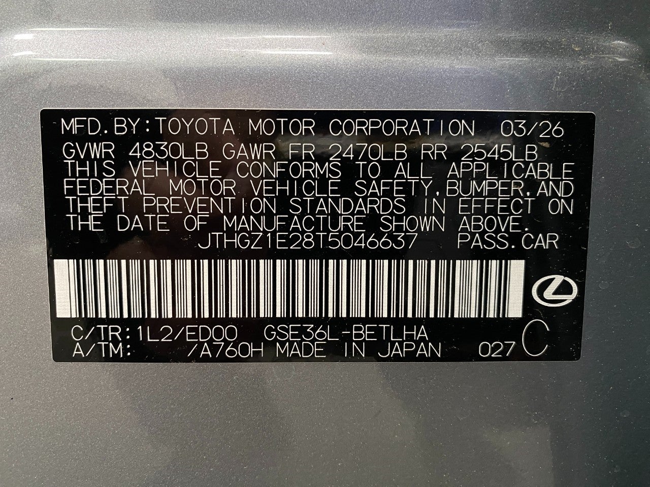 2026 Lexus IS 350 F SPORT AWD