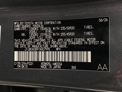 2026 Lexus RZ 550e F SPORT AWD