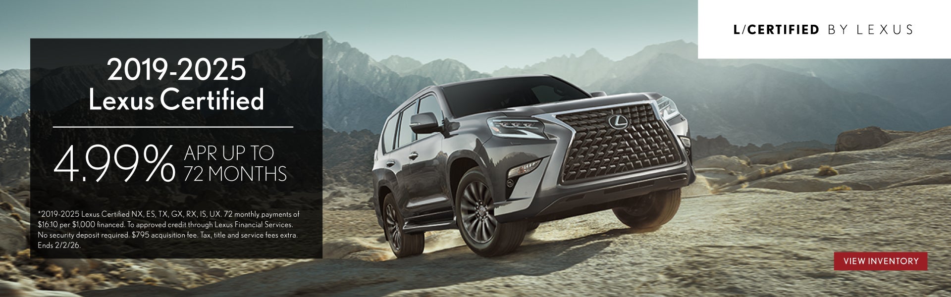 2019-2025 Lexus Certified