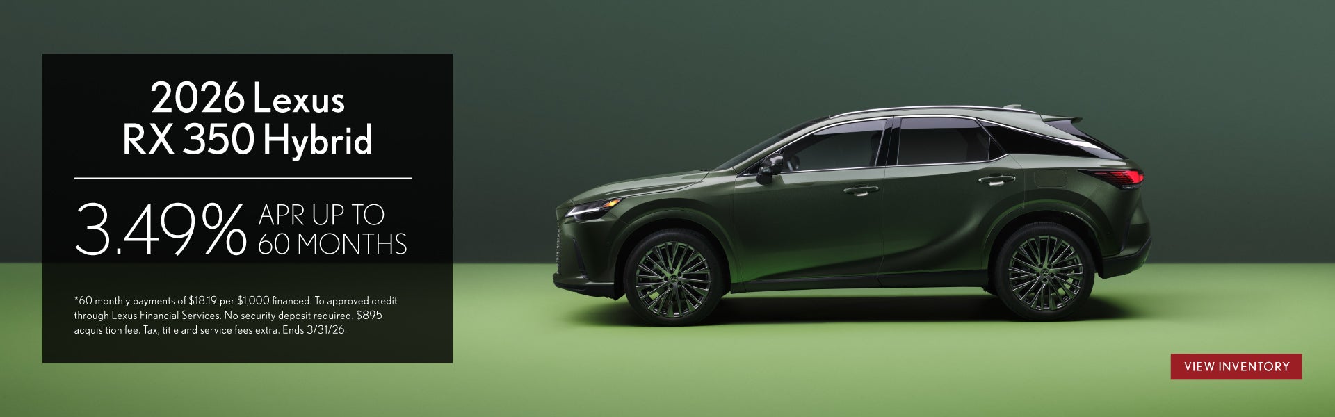 2026 Lexus RX 350 Hybrid
